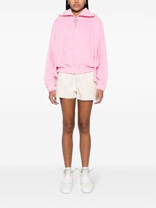 Patou Badstof hoodie met halve rits - Roze