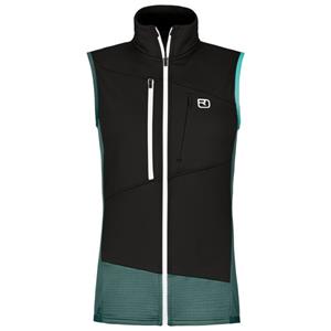 Ortovox - Women's Fleece Grid Vest - Merinobodywarmer, zwart