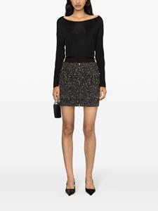 patriziapepe Patrizia Pepe Tweed mini-rok - Zwart
