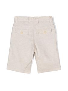 Eleventy Kids mélange-effect smart shorts - Beige