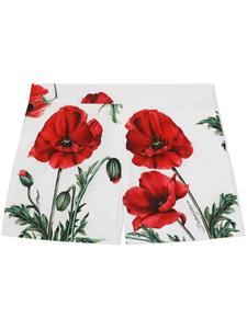 dolce&gabbanakids Dolce & Gabbana Kids Shorts met bloemenprint - Wit