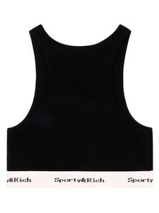 sporty&rich Sporty & Rich Cropped tanktop - Zwart