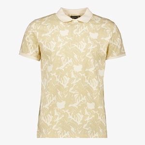 Unsigned heren polo beige met print