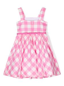 Monnalisa Flared jurk met gingham ruit - Roze