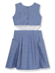 Chloé Kids Blousejurk met geborduurd logo - Blauw