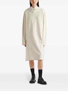 Prada Midi-jurk met logo - Beige