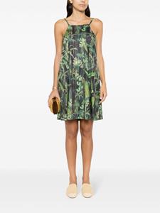 lygia&nanny Lygia & Nanny Isis mini-jurk met bladprint - Groen