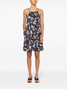 lygia&nanny Lygia & Nanny Mini-jurk met botanische print - Zwart
