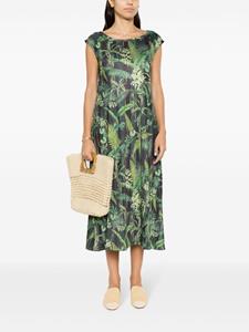 lygia&nanny Lygia & Nanny Midi-jurk met ruches - Groen