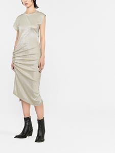Rabanne Midi-jurk met gesmokt detail - Goud