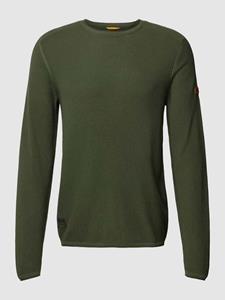 Camel active Gebreide pullover met labelpatch