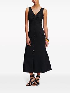 karllagerfeld Karl Lagerfeld Button-down katoenen maxi-jurk - Zwart