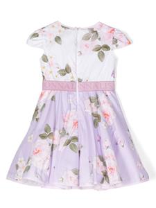 Monnalisa Jurk met bloemenprint - Paars