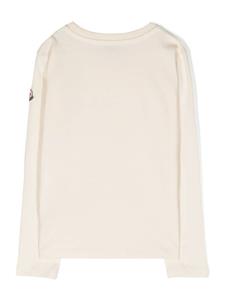 monclerenfant Moncler Enfant Katoenen T-shirt met logopatch - Wit