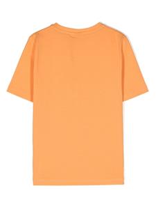bosskidswear BOSS Kidswear Katoenen T-shirt met logoprint - Oranje