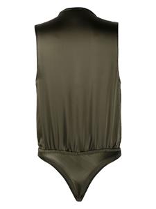 maisonclose Maison Close Zijden body met waterval V-hals - Groen