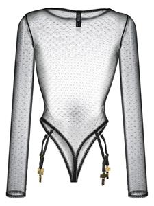 Maison Close Body met mesh - Zwart