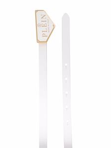 Philipp Plein Leren riem - Wit