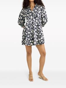 cinqasept Cinq A Sept Darby mini-jurk met bloemenprint - Blauw
