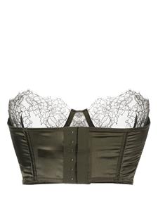 Maison Close Bustier topt met kant - Groen