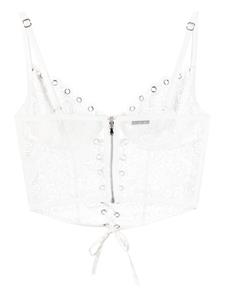 fleurdumal Fleur Du Mal Bustier verfraaid met ringlets - Wit