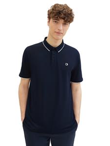 TOM TAILOR Denim Poloshirt, mit Logoprint und aus Stretch