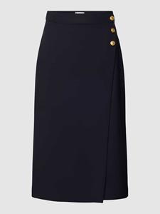 Tommy Hilfiger Webrock "GOLD BUTTON MIDI SKIRT", Webrock mit Wickel-Design