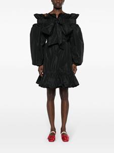Patou Volume mini-jurk met ruches - Zwart