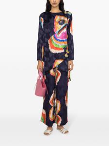 rianna+nina Rianna + Nina Zijden tuniek blouse - Blauw