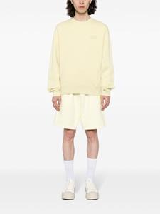 maisonkitsuné Maison Kitsuné Katoenen sweater met geborduurd logo - Geel