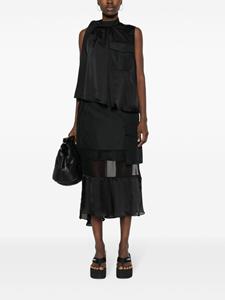 sacai Asymmetrische midi-rok - Zwart