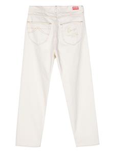 Kenzo Asagao straight-leg cropped jeans - Wit