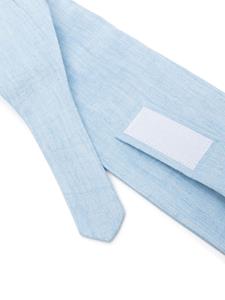 Il Gufo pleated slub cummerbund - Blauw