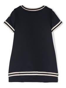 monclerenfant Moncler Enfant Mini-jurk met logo-applicatie - Blauw