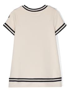 monclerenfant Moncler Enfant Mini-jurk met logo-applicatie - Beige