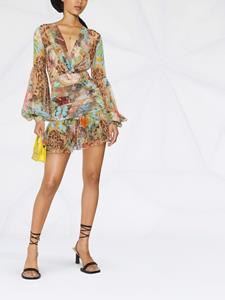 philippplein Philipp Plein Mini-jurk met print - Beige