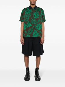 sacai Poloshirt met bloemenprint - Groen
