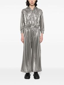Doublet Metallic broek met wijde pijpen - Zilver