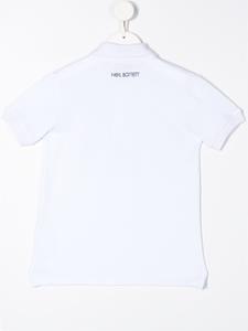 neilbarrettkids Neil Barrett Kids Poloshirt met bliksemflits print - Wit