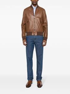 Canali Jeans met logopatch - Blauw