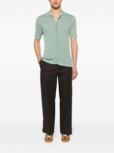 Tagliatore Jesse pointelle-knit polo shirt - Groen
