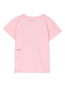Pangaia Kids text-print cotton T-shirt - Roze