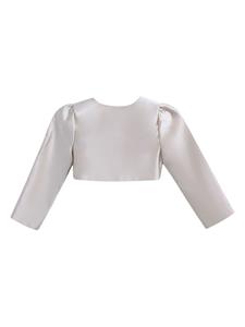 Tulleen Cropped satijnen jack - Beige