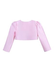 Tulleen Cropped satijnen jack - Roze