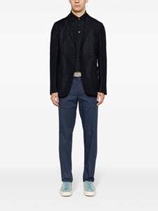 Zegna Mid waist straight chino - Blauw