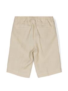 Dolce & Gabbana Kids Linnen bermuda shorts met logo-applicatie - Beige