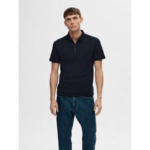 SELECTED HOMME Poloshirt "SLHFAVE ZIP SS POLO NOOS"
