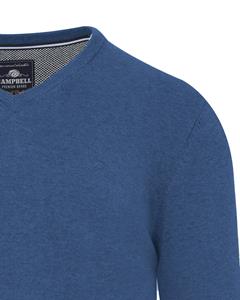 Campbell Classic Trui V-hals Donkerblauw