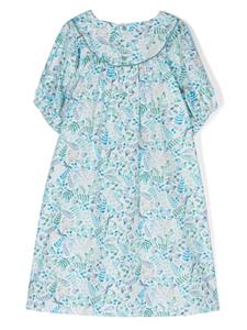 ilgufo Il Gufo Katoenen jurk met bloemenprint - Blauw