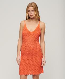 Superdry Vrouwen Gehaakte Cami Mini-jurk Cream